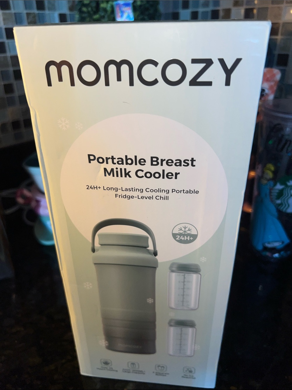 NIB Momcozy Portable Breast Milk Cooler - Sage Green- sealed